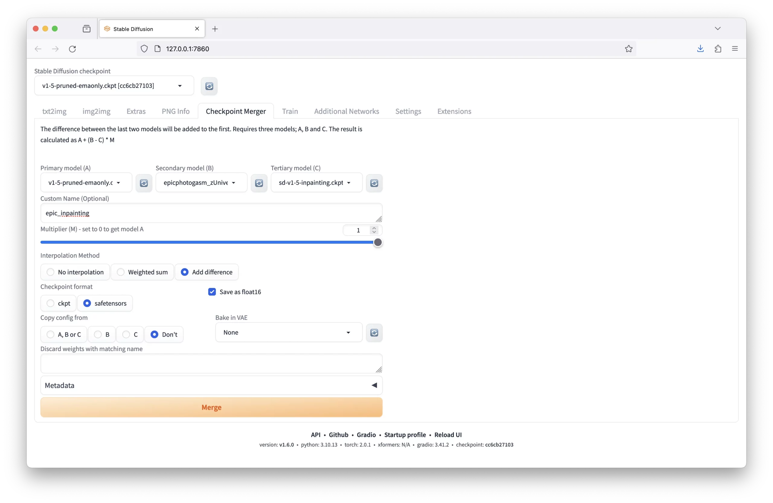 setting-checkpoint-merger-in-automatic1111